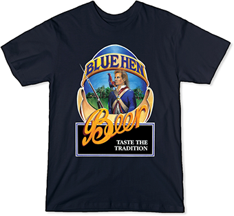 Blue Hen Beer Men's Navy Blue T-Shirt