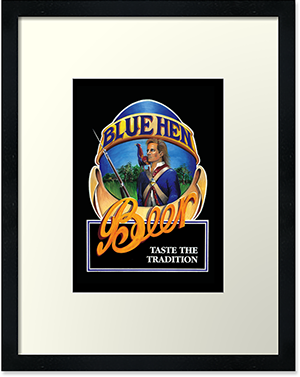 Blue Hen Beer framed art print